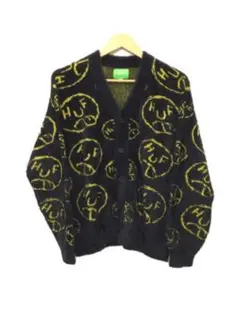 HUF ロゴ入り カーディガン 黒/黄色のサムネイル