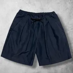 希少XL✨テアトラ ウォレット ショーツ ワイド ラボ リネン混 ネイビー