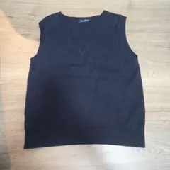 familiar 黒 Vネック ベスト