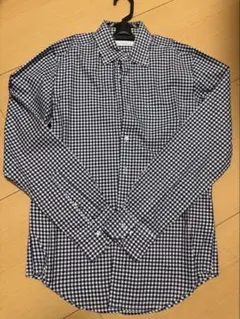 GREEN LABEL RELAXING 長袖シャツ ネイビー・ホワイトチェック