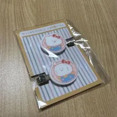 サンリオキャラクターズ×お文具といっしょ 前髪クリップ2個セット キティ お文具