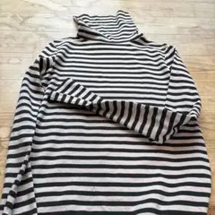 タートルネック ボーダー Tシャツ