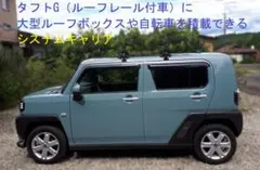 タフト Gタイプ ルーフレール付車 システム・キャリア 自転車積載や 