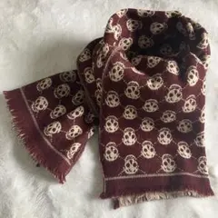 ✨良品✨　アレキサンダーマックイーン　マフラー　スカル Alexander McQueen アレキサンダー・マックイーン Biker スカル