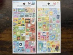 【匿名配送】セリア　デザインシールミニチュア　ベビー用品＆電器屋さん　２種セット