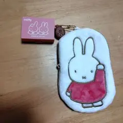 ミッフィー ポーチと印鑑入れセット　ピンク白　１８✕１３