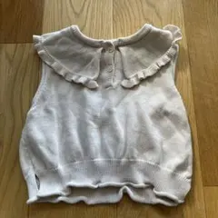 クリーム色フリル襟ベスト 95サイズ