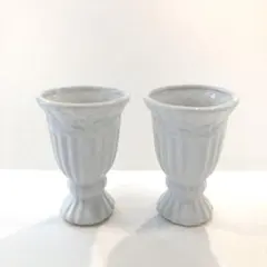 【新品】クレイ フラワーベース プリザーブドフラワー 陶器 2個セット