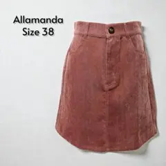 Allamanda アラマンダ コーデュロイAラインスカート 38【302】のサムネイル