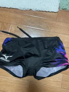 【中古】Mizuno 競泳用水着 Sサイズ ブラック/パープル