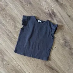 BREEZE ブリーズ　フリル　半袖　ノースリーブ　Tシャツ グレー　チャコールのサムネイル