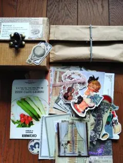 コラージュ収納＆デザインペーパーおすそ分け おまけ付き 匿名配送