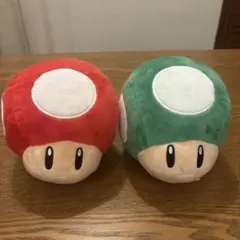 スーパーマリオ キノコ ぬいぐるみ 2種セットのサムネイル