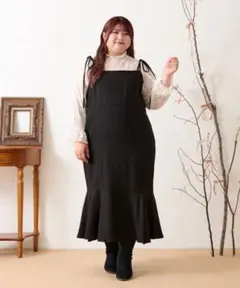 Louiosy マーメイドキャミワンピース 4L ブラック