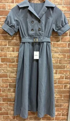 【新品タグ付き】GRL ベルト付きシャツワンピース Mサイズ ダブルボタン