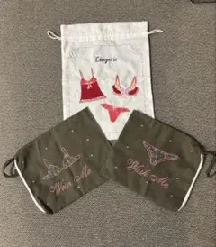 【新品】ベトナム雑貨 トラベルポーチ＆巾着3点セットのサムネイル