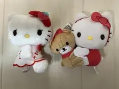 ハローキティ　メゾピアノ　カラフルペアマスコット　タイニーチャム　レッド