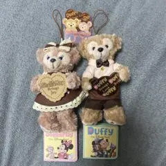 ダッフィー シェリーメイ バレンタインバージョンぬいぐるみストラップ