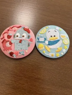 サンリオ　刺繍缶バッチ　2個セットbiscuit3