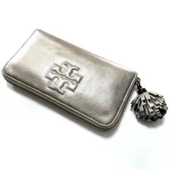 Tory Burch トリーバーチ ラウンドファスナー ウォレット 長財布 金銀