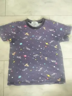 X-girl 宇宙柄 Tシャツ ネイビーのサムネイル