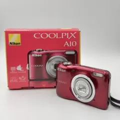 【美品】Nikon COOLPIX A10 レッド デジタルカメラ ジャンクのサムネイル