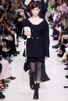 VALENTINO ヴァレンティノ ウールポンチョ ケープ 本革レザー