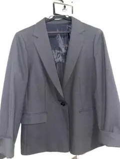 【青山】ダークグレー シングルボタン ビジネスジャケットとパンツセット