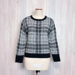 【CECILMcBEE】KANGOL コラボ長袖ニット セーター チェック柄