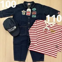 【ディズニー】リトシー トミカ オールインワン☆ロンT★帽子 セット 100