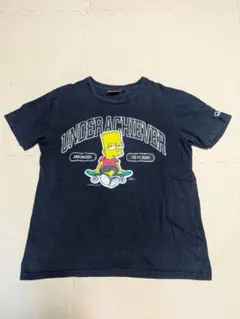 ザ・シンプソンズ UNDER ACHIEVER Tシャツ Ｌサイズ ネイビー
