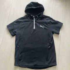 PUMA フード付き ブラック トップス Lサイズ