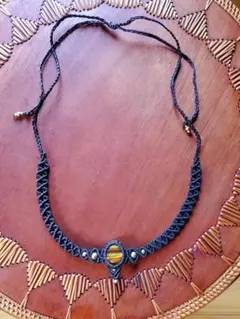 タイガーアイマクラメチョ―カ―&ヘッドドレス