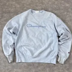 D*様 Champion リバースウィーブ スウェット L ライトブルー 刺繍メ