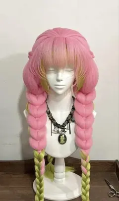 鬼滅の刃 甘露寺蜜璃 コスプレ セット済み ウィッグ - メルカリ
