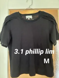 3.1 Phillip Lim スタッズ付き 半袖Tシャツ ブラックのサムネイル