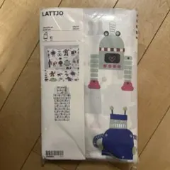 IKEA子供用寝具LATTJO ロボット柄 掛け布団カバーマクラカバーの セット