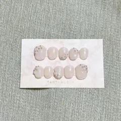 現品販売 ピンク系 華やかなパールネイル チップ 10個セット