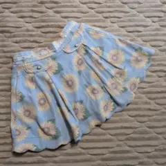 アクシーズファムキッズひまわり柄インパン付きスカートスカッツ女の子キッズこども