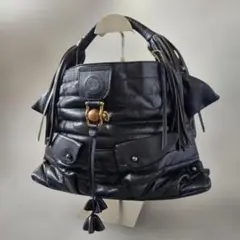 【美品】希少 TOFF&LOADSTONE レザー バッグ フリンジ 黒 Y2Kのサムネイル