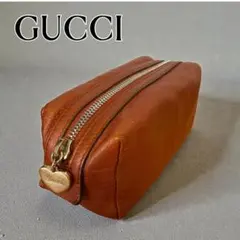 GUCCI グッチ　オレンジレザーポーチのサムネイル