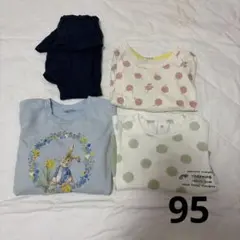 女の子まとめ売り95cmトップスレギンス計4点