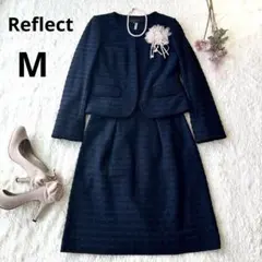 reflect セレモニースーツ　セットアップ　ツイード　ノーカラージャケット