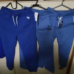 アバクロ　キッズ　フリース生地　ズボン　未使用2点　試着のみ1点