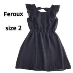 【size 2】フェルゥ　ノースリーブワンピース　シフォンフリル　チェック