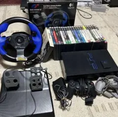ハンドル　ロジクールGRAN TURISMO4 ps2本体セットソフト約22本