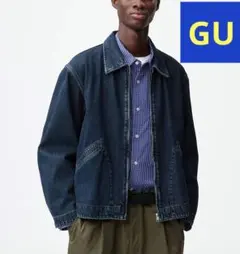GU ジーユー デニムジップアップジャケット XL ネイビー