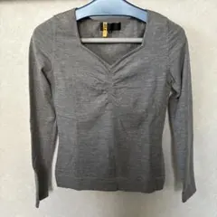 untitled 長袖ニットセーター　グレー　サイズ2
