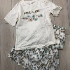 PAUL & JOE 花柄プリント Tシャツ S ロングスカート