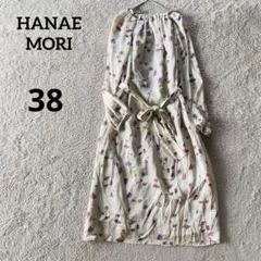 美品 HANAE MORI 長袖 花柄 シースルー チュニック シャツ 9A3 - メルカリ